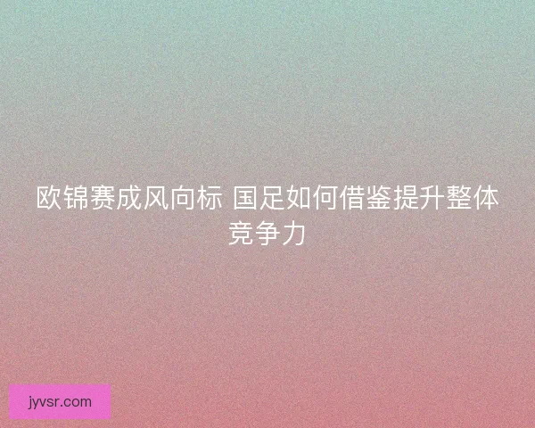 欧锦赛成风向标 国足如何借鉴提升整体竞争力